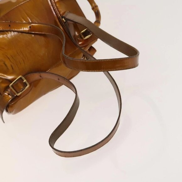 GUCCI Bamboo Backpack Enamel Outlet Brown Gold 003 8030 Auth bs28446 - Picture 8 of 16